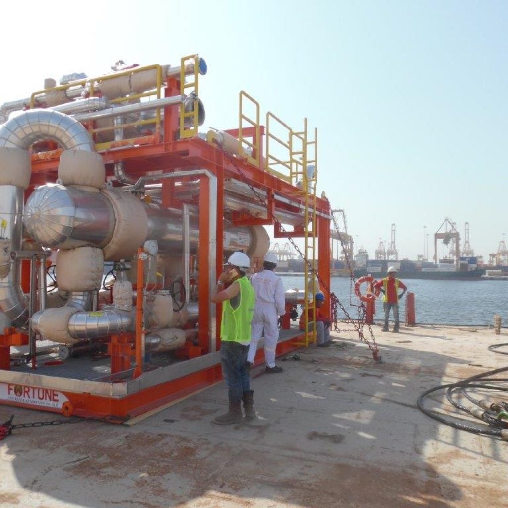 pni logitics - project logistics floating production storage and off-loading vessel part water metering skid